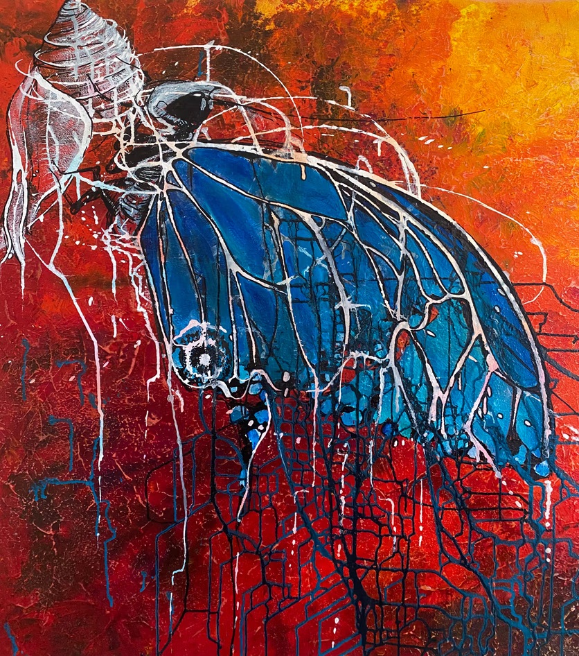 Toile Eliz La chrysalide